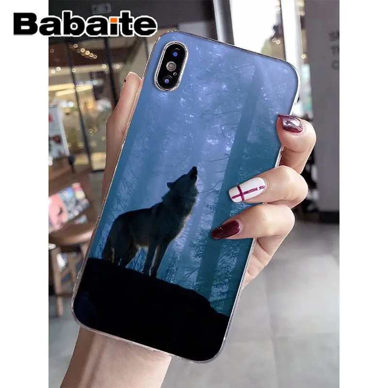 Babaite волк Красочные Симпатичные телефон интимные аксессуары чехол для Apple iPhone 8 7 6 6 S плюс X XS MAX 5 5S SE XR Чехлы мобильных телефонов