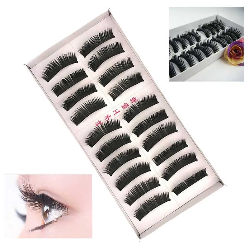 Новые 10 пар 3D Мягкие норковые накладные ресницы толстые длинные вечерние черные