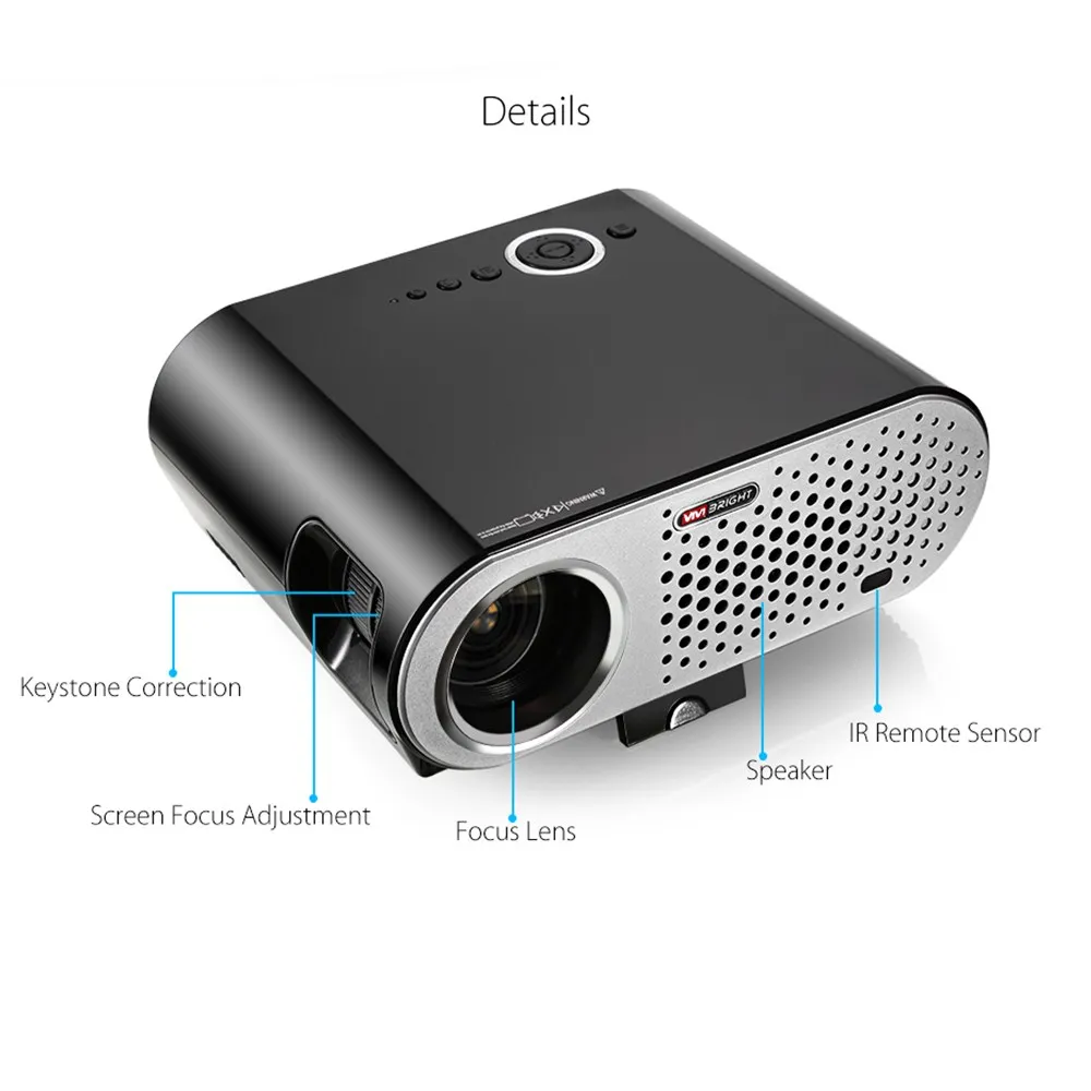 ViViBRiGHt GP90 1280x800 ЖК дисплей 3200 люмен проектор умный на Android кинотеатр домашний Full HD