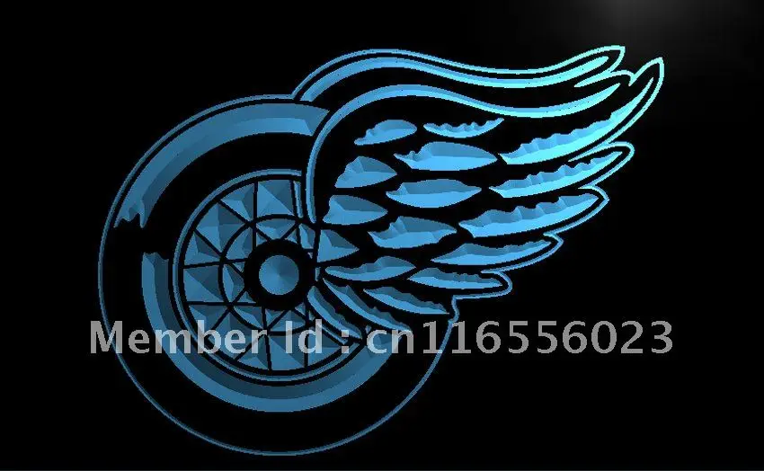 LA512 Red Wings Bar Pub логотип светодиодный неоновый светильник знак для домашнего