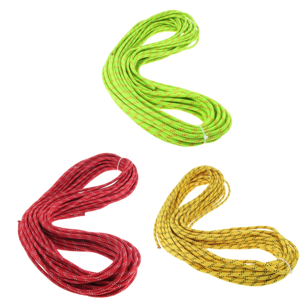 

6mm 30m Outdoor Activity Sport Climbing Mountaining Rescue Auxiliary Rope Strong Nylon Polyester Cord