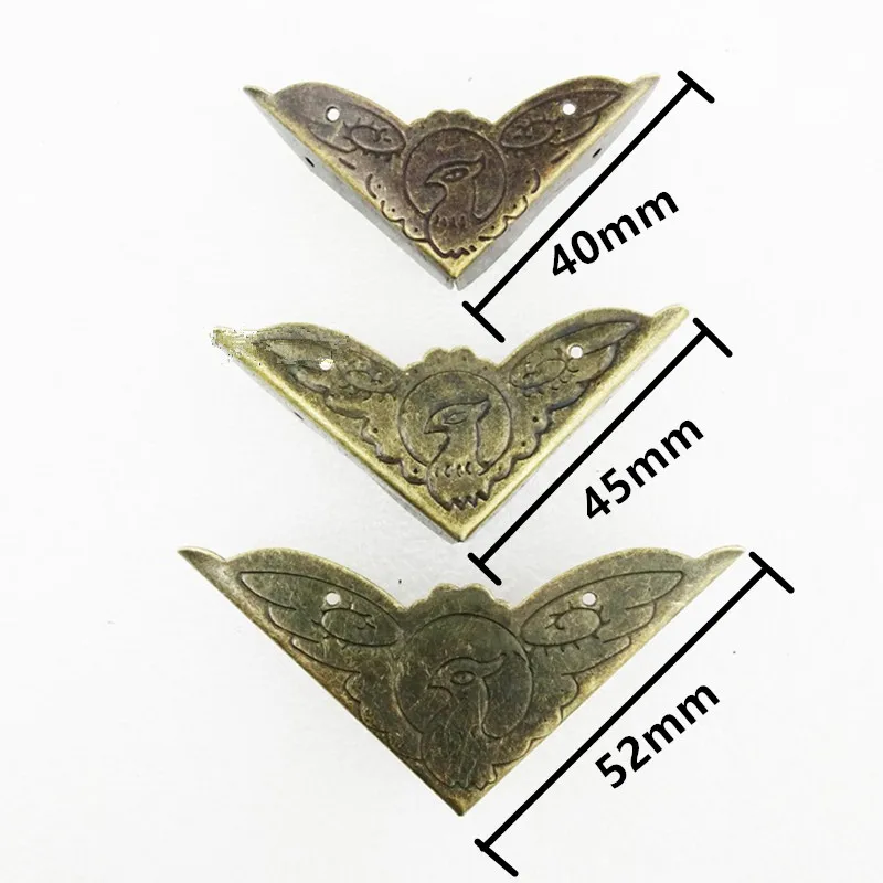 

Wholesale Iron Bronze Wooden Box Protector Book Album Menu Folder Protectors,Ancient Vintage Flower Birds Pattern Coners,200Pcs