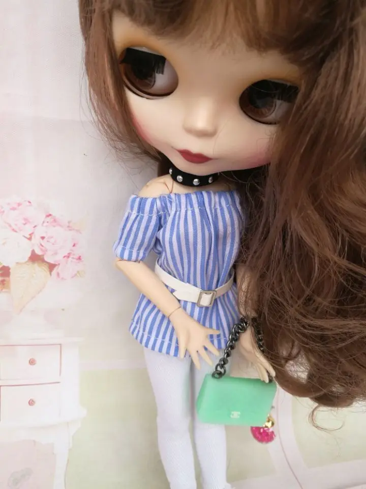1/6 blyth кукольные аксессуары для одежды 3 шт./компл. Модные топы + брюки пояс