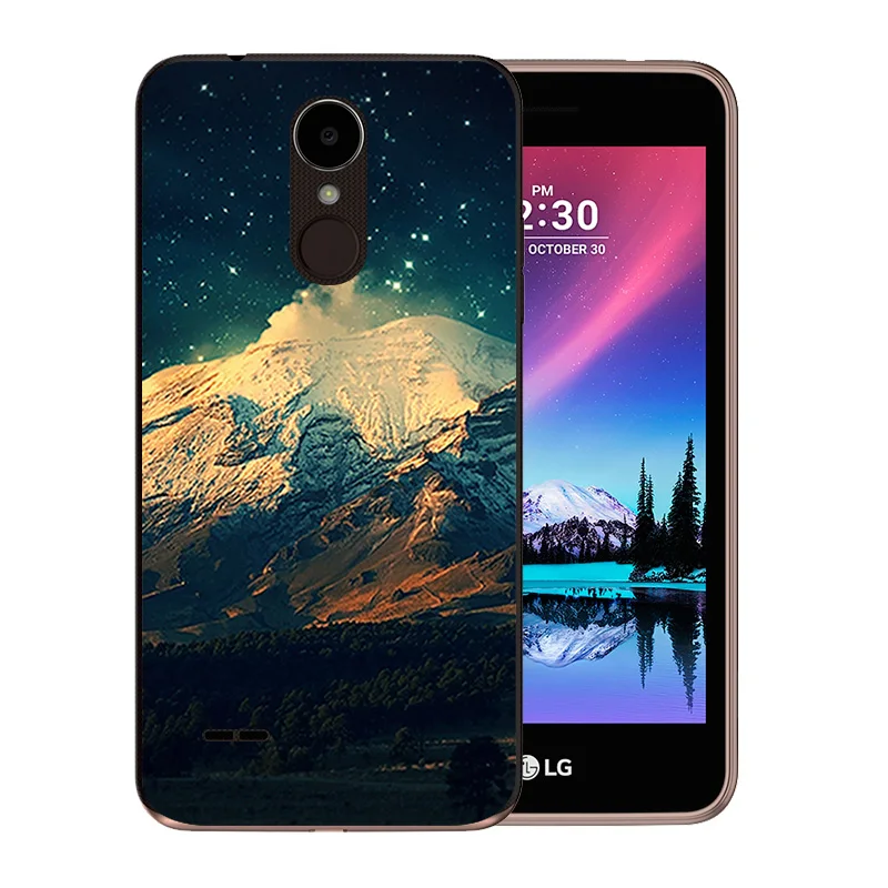 Роскошный чехол для телефона LG K4 2017 версия ЕС пейзаж шаблон Мягкий ТПУ полный