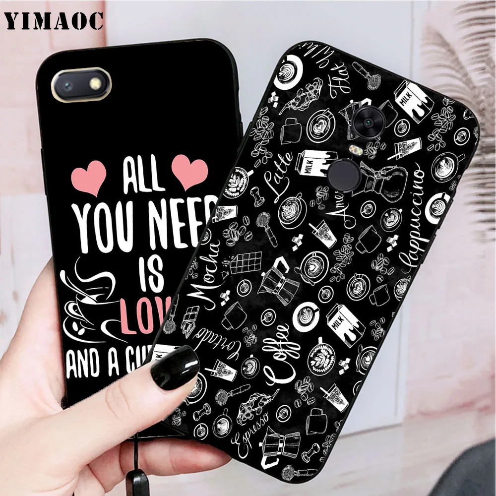 YIMAOC coffee time Soft Case for Xiaomi Redmi 4A Note 4X 5 Plus 5A Pro Prime |