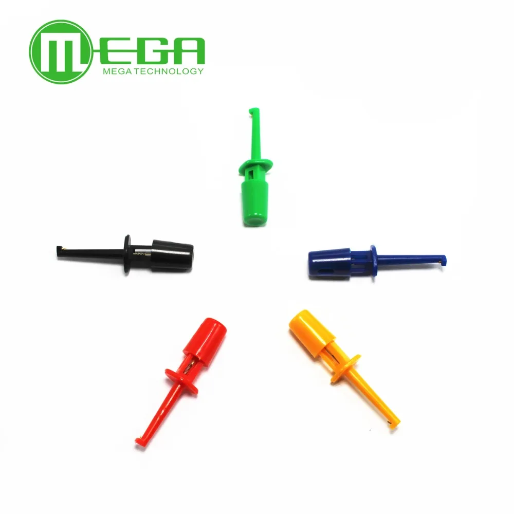 

100PCS 1.7'' Multimeter Lead Wire Kit Test Hook Clip Grabbers Test Probe SMT / SMD IC D20 Cable Welding Free Shipping