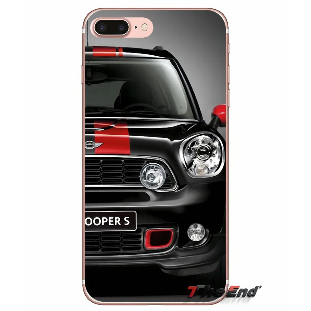 Для iPhone X 4 4S 5 5S 5C SE 6 6S 7 8 Plus Samsung Galaxy J1 J3 J5 J7 A3 A5 2016 2017 mini cooper jcw прозрачный ТПУ чехол