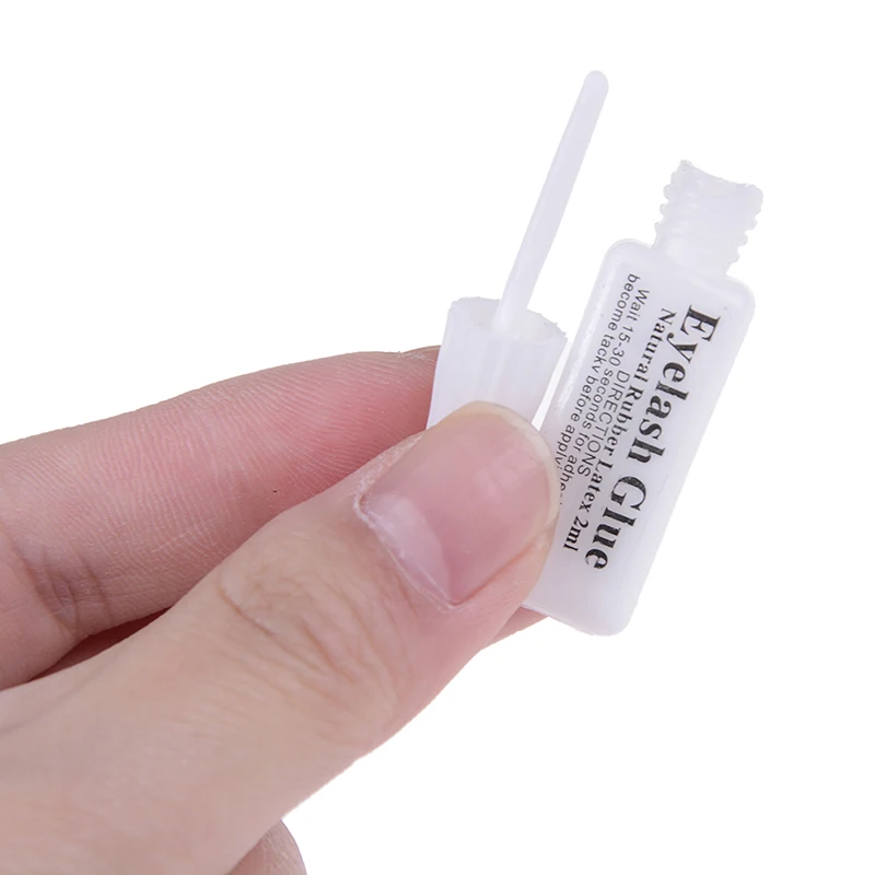 

5Pcs 2 ml Eyelash glue plastic tube flat Travel black false eyelashes glue makeup tool Hot