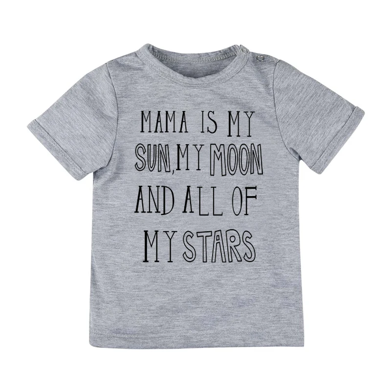 

DERMSPE 2019 New Kids Girls Boys Cute Short Sleeve Letter Print Cotton Clothing Children Tops Kids Baby T-shirt Suit 0-10 Years