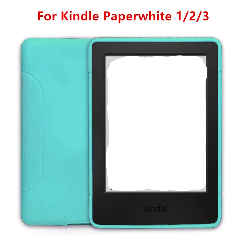 Green 1 Мягкий силиконовый чехол для Kindle Paperwhite 1/2/3/4 Чехол для электронной книги задняя защитная крышка для Amazon Kindle Paperwhite 4 принципиально+ ручка - Цвет: Green 1