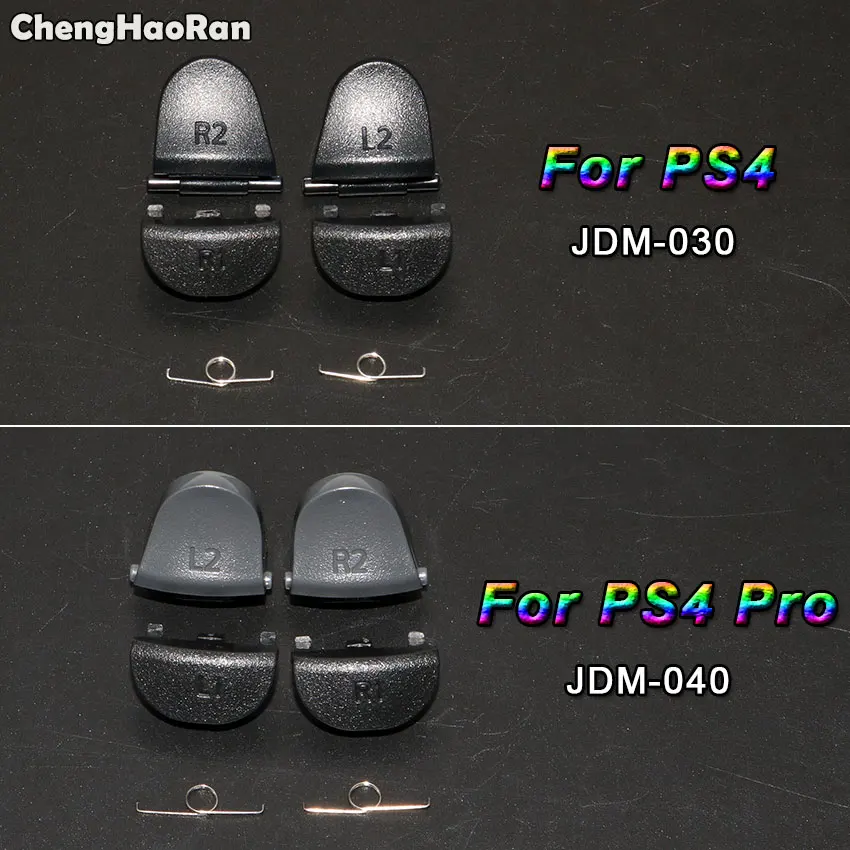 ChengHanRan 1Set For Sony Dualshock 4 PS4 Pro Slim Controller L1 R1 R2 L2 Trigger Buttons with Springs Gamepad JDS-040 JDS-030 |