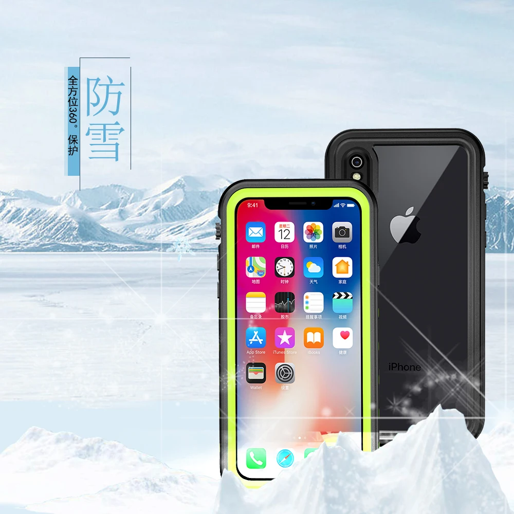 Для IPhone X Водонепроницаемый случае IP68 Жизнь Доказательство воды Защитная крышка