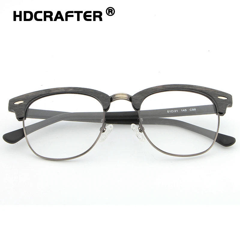 HDCRAFTER винтажная оптическая деревянная оправа для очков с прозрачными линзами