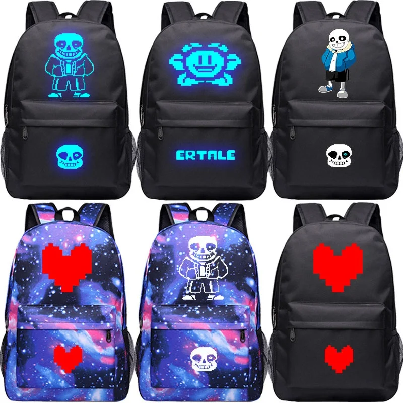 High Q унисекс аниме Undertale сумка фриск ториэль Санс Папирус Рюкзаки Мультфильм