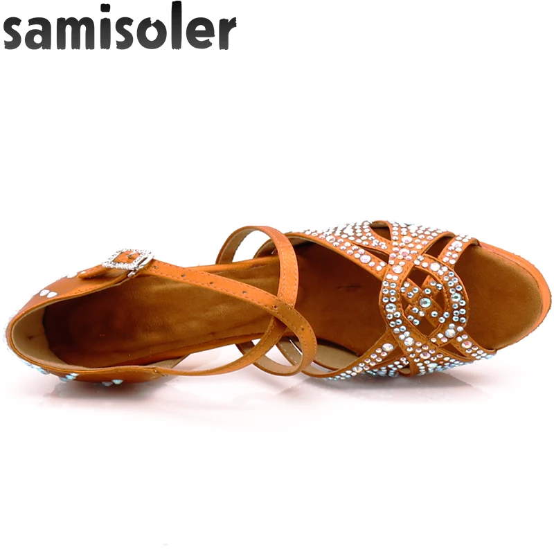 SamisolerDance/Обувь для латинских танцев на высоком каблуке и платформе обувь из
