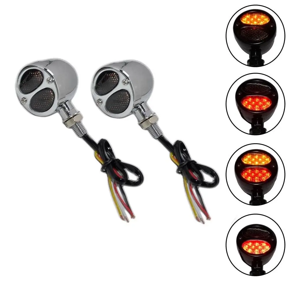 JXLCLYL красный + желтый светодиодный 12V мотоциклов пуля поворотные сигналы
