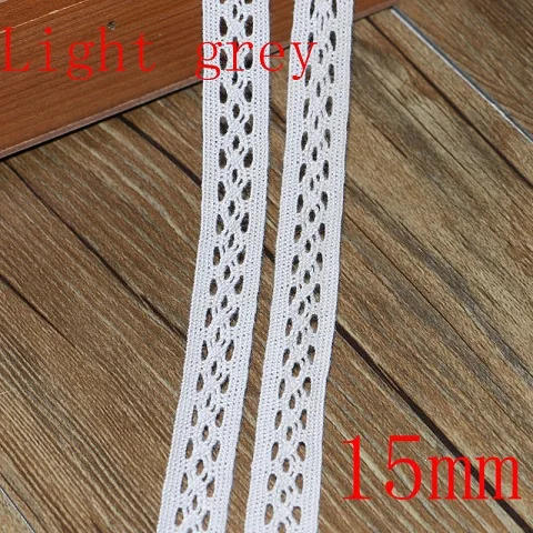 15mm 5 yards Новинка, 5 ярдов/много, высокое качество, белое кружево, хлопок, кружево для шитья, домашний интерьер, аксессуары для одежды, материал для рукоделия - Цвет: 15mm 5 yards