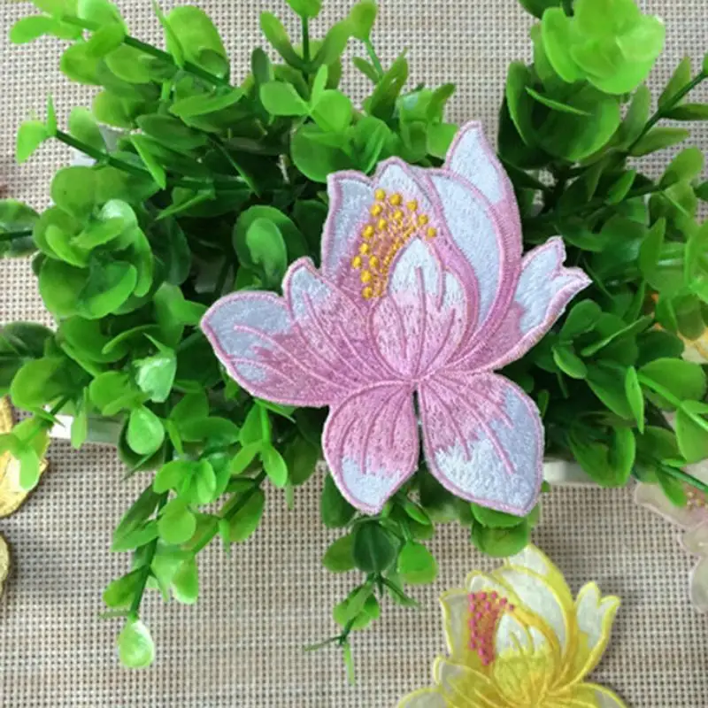 1 шт. патчи с цветами лотоса для одежды|flower iron on|flower on patchesiron patches |