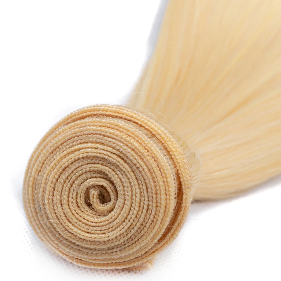 Queenlike Hair Products 3 pieces Color 613 Straight Bundles Remy Blonde Human Brazilian Weave | Шиньоны и парики