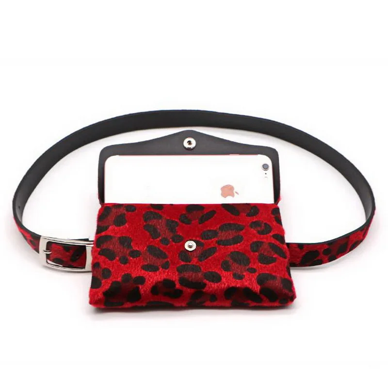 

Jiessie & Angela Vintage Lady Fanny Pack Leopard Women Waist Bag Fashion Belt Bag Travel Waist Pack Wallet Leather Waist Pouch