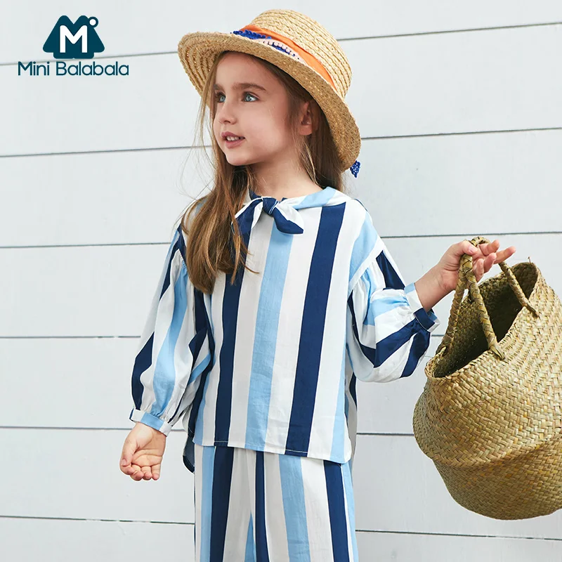 Комплект одежды с длинными рукавами Mini balabalaGirls новинка весны 2019 детская одежда
