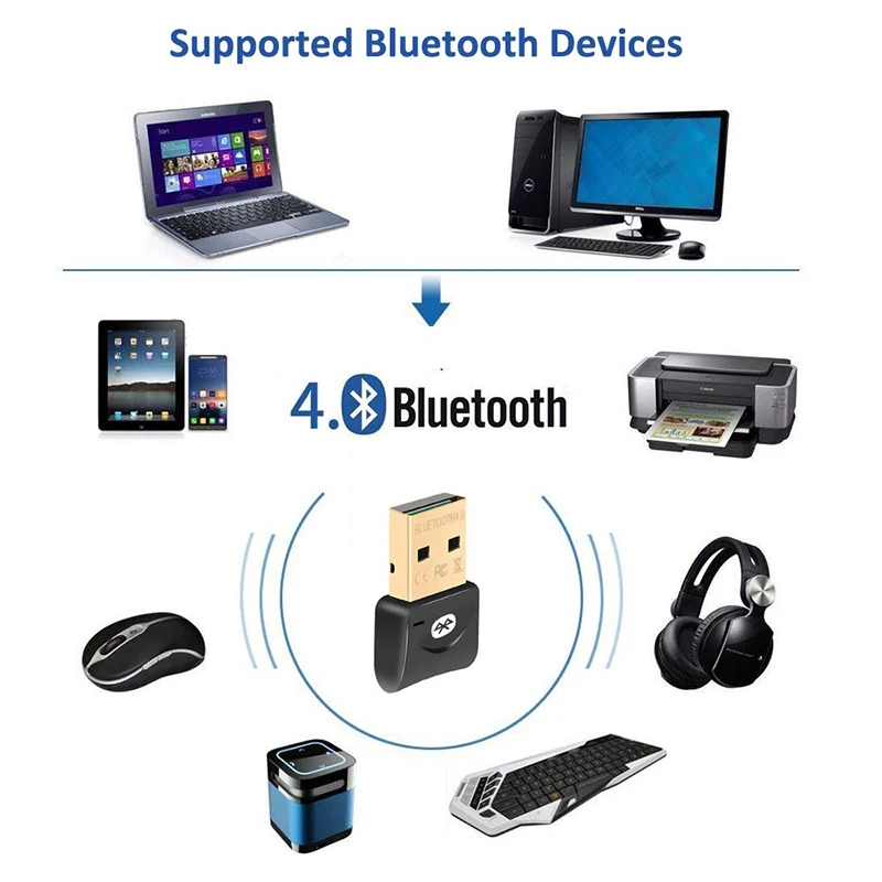 USB Bluetooth адаптер беспроводной ключ 4 0 музыкальный приемник для компьютера ПК Bluthooth