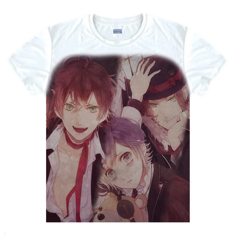 Style 14 Coolprint аниме рубашка DIABOLIK LOVERS Diaborikku Ravazu футболки с коротким рукавом Komori Yui Sakamaki Kanato Косплей Motivs рубашки - Цвет: Style 14