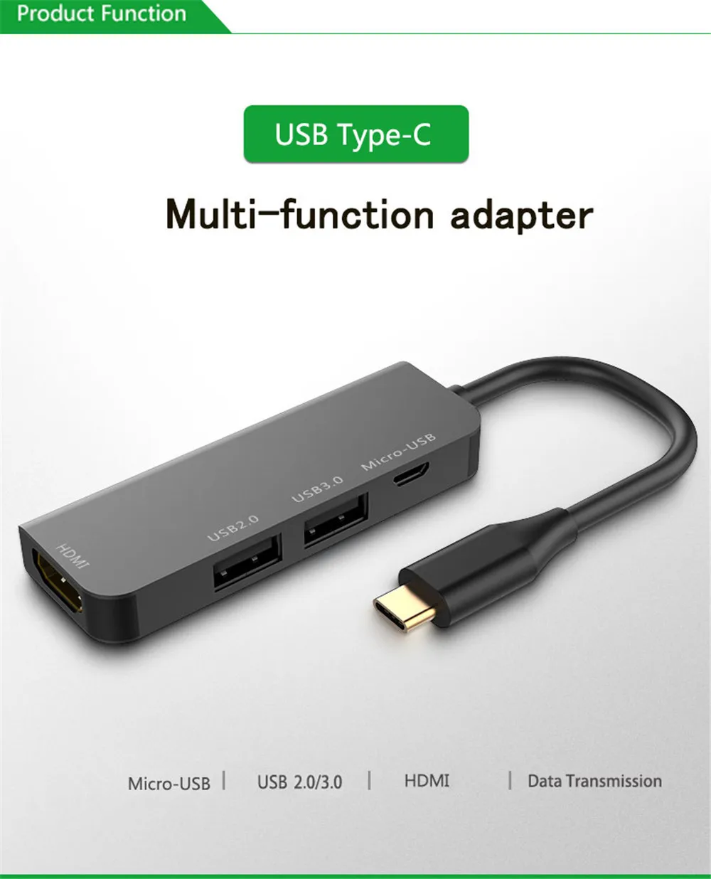 Usb type C к HDMI адаптер usb-хаб C Tpye-C к HDMI Micro USB 3,0 4 USB порт концентратор разветвитель адаптер концентратор для MacBook huawei samsung