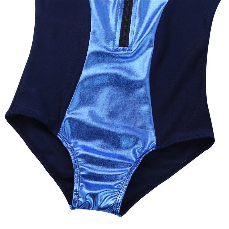 Женский раздельный купальник танцевальная одежда на молнии спереди с открытой