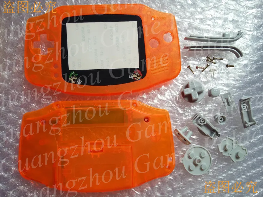 HI Q оболочкой оранжево прозрачный корпус для GBA Game Boy Advance консоли случае коробки