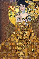 handmade woman art oil paintings gustav klimt portrait of adele bloch bauer modern impressionist canvas artwork wall decor gold
