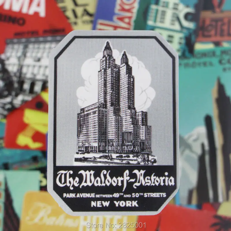 56 шт. наклейки с логотипом в стиле ретро для путешествий отеля JDM