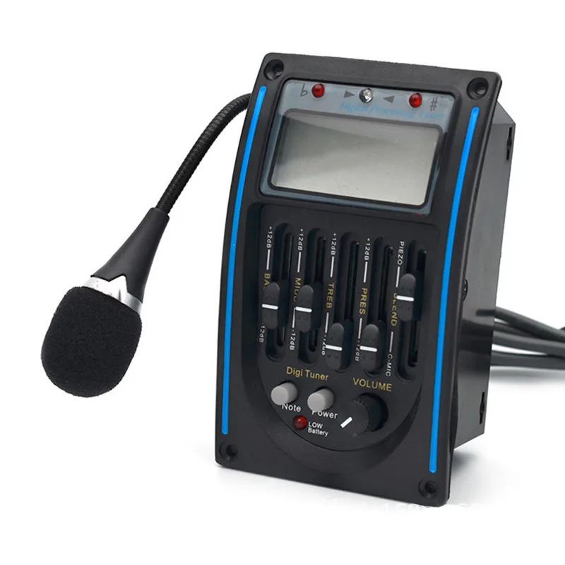 

Guitar Pickup Acoustic Guitar Preamp EQ Equalizer Piezo Pickup Amplifier