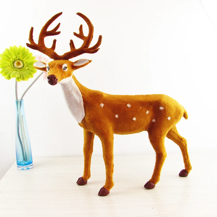large 41x52cm sika deer model plastic&amp furs simualtion toy handicraft home decoration Xmas gift w5742 | Игрушки и хобби