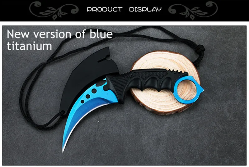 5 Karambit CSGO игра коготь нож открытый коготь высокой твердости нож для выживания в дикой природе многофункциональный прямой нож - Цвет: 5