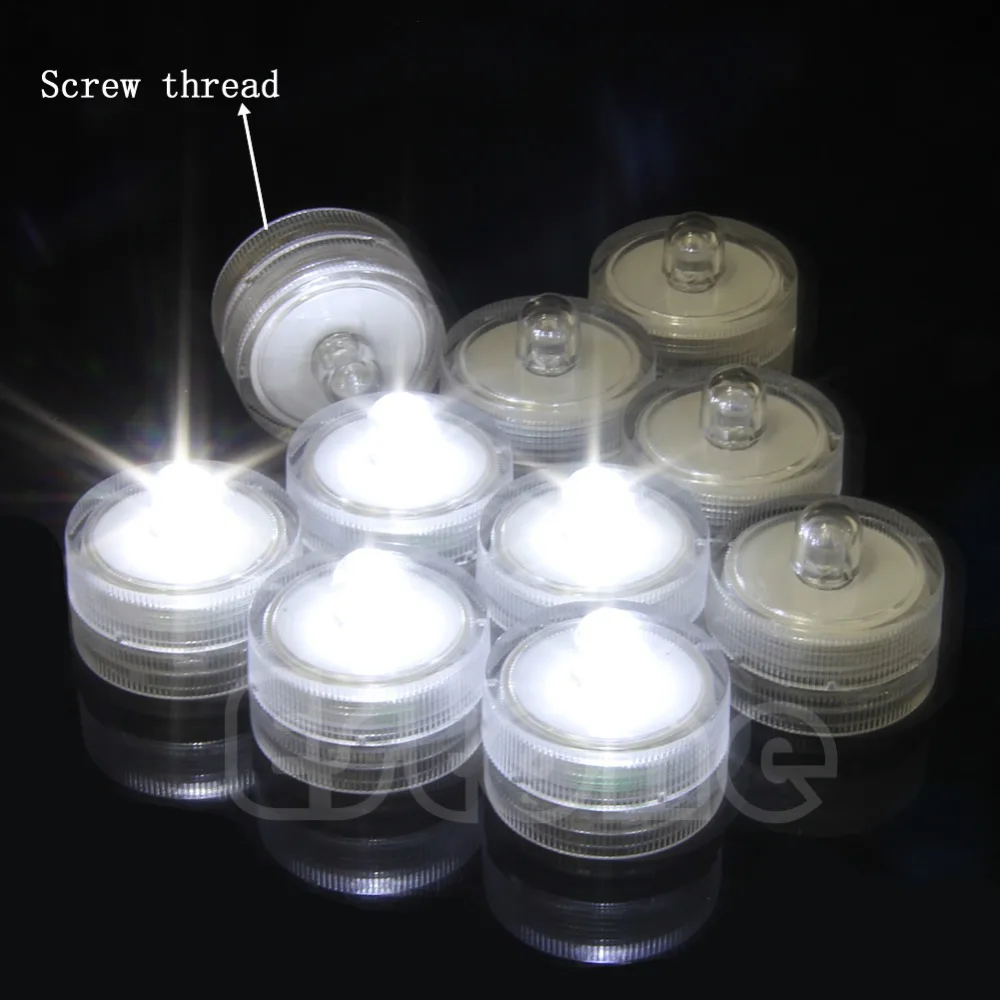 1 шт. Led погружное водонепроницаемое свадебное украшение вечерние беспламенный чайный светильник