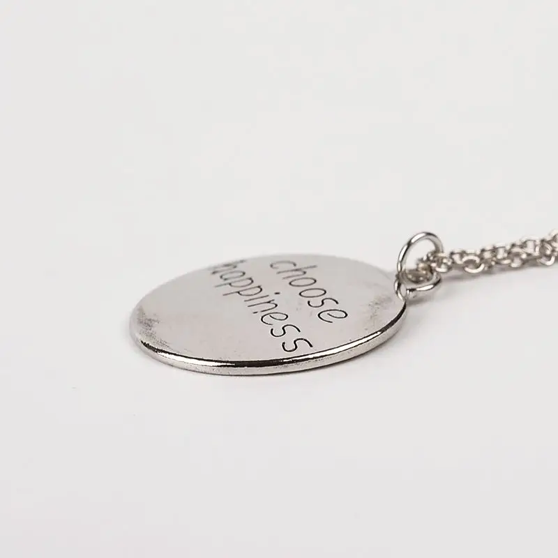 Цепочка серебряного цвета с надписью выбор счастья|jewelry gift box|jewelry shopjewelry fabric |