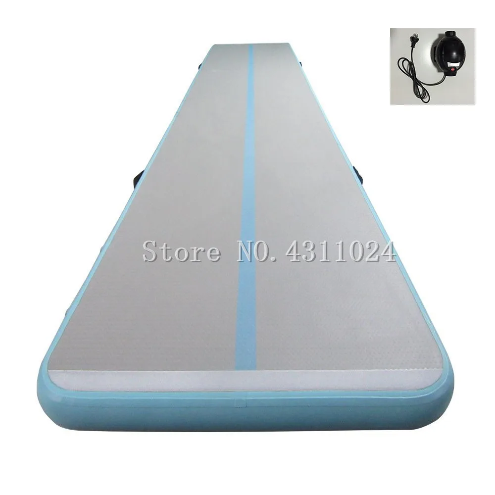 

Free Shipping 8m Inflatable Gymnastics Mattress 4/8 inch Thick Gym Tumble Airtrack Floor Tumbling Air Track For Sale With a Pump