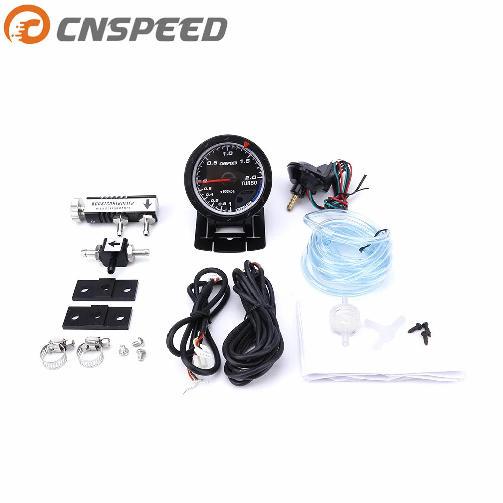 CNSPEED 60 мм Автомобильный турбо Boost gauge + Регулируемый контроллер ускорения комплект