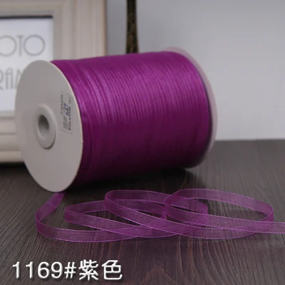 1/4 ''(6 мм) ленты из органзы оптом (10 м/лот) фиолетовый подарок Свадебные