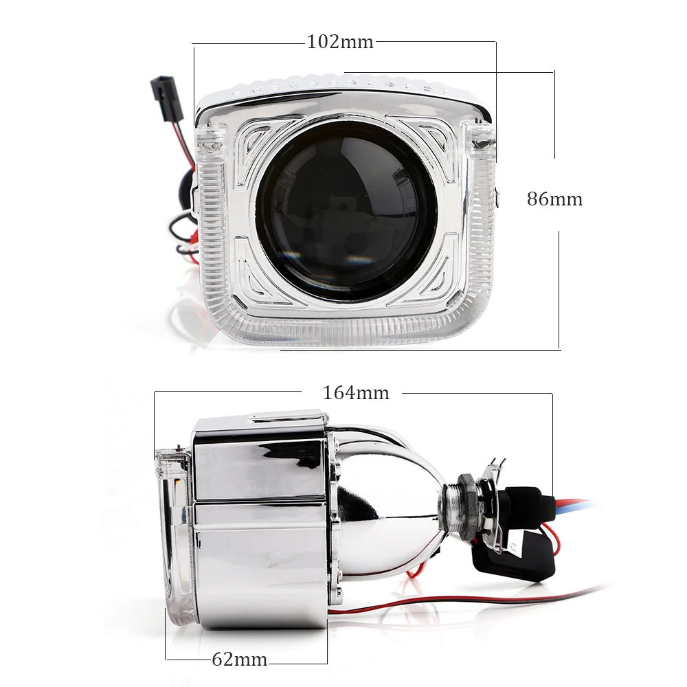 YM E-Bright 1 комплект 3 дюйма 4300K 6000K 8000K HID биксеноновые фары прожекторные линзы 12 В DC 35