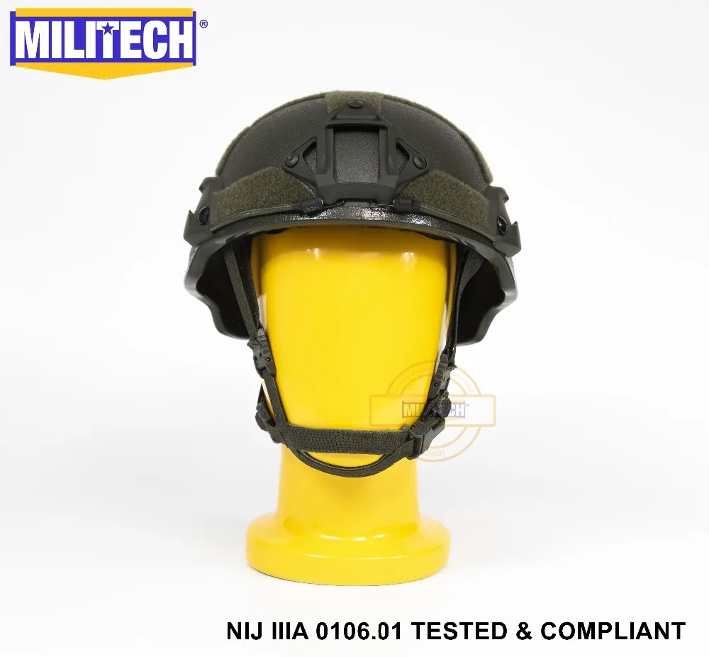 Пуленепробиваемый шлем NIJ Level IIIA 3A Militech OD 2019 ARC Mid Cut с сертификатом ISO арамидный
