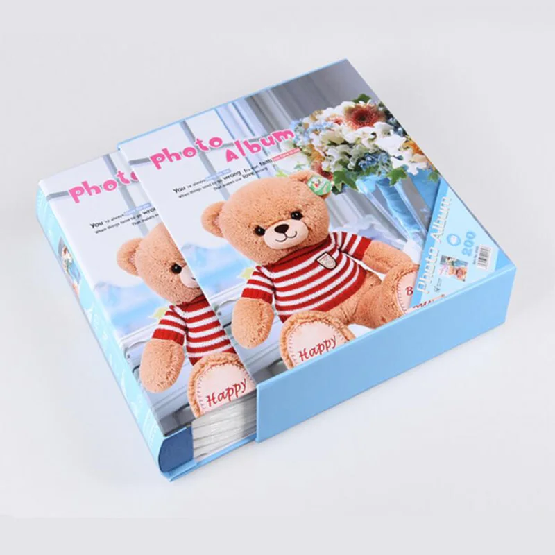 Фотоальбом Casegrace Teddy Bear фотоальбом Inter-leaf 200 листов фотографии 6 дюймов для детей с