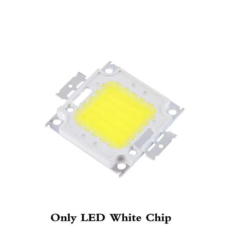 Only Chip White 10W 20W 30W 50W 100W светодиодный чип лампы с высокой Мощность IP65 Водонепроницаемый Светодиодный драйвер питания трансформатор для DIY светодиодный прожектор светильник Точечный светильник - Цвет: Only Chip White