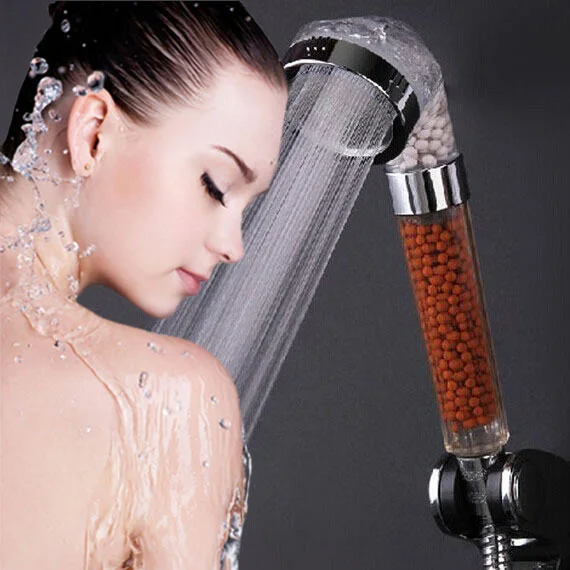 Бесплатная Доставка Душ Фильтр Турмалин SPA Анион Ручной Ванной Душем