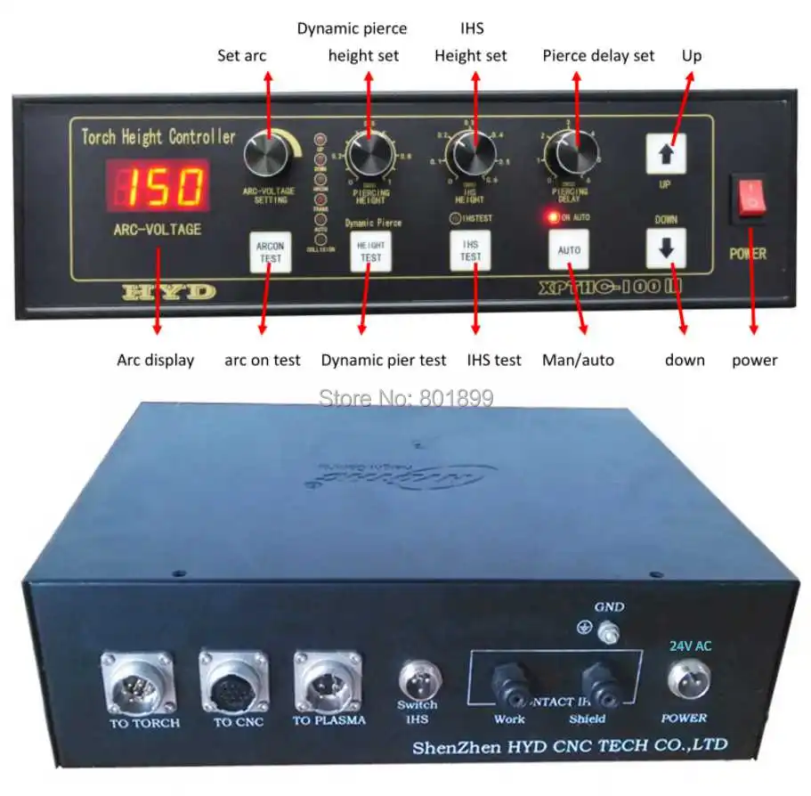 24v Arc Voltage Plasma Torch Height Controller with Lifter for CNC Cutting Machine Z Axis Control | Инструменты