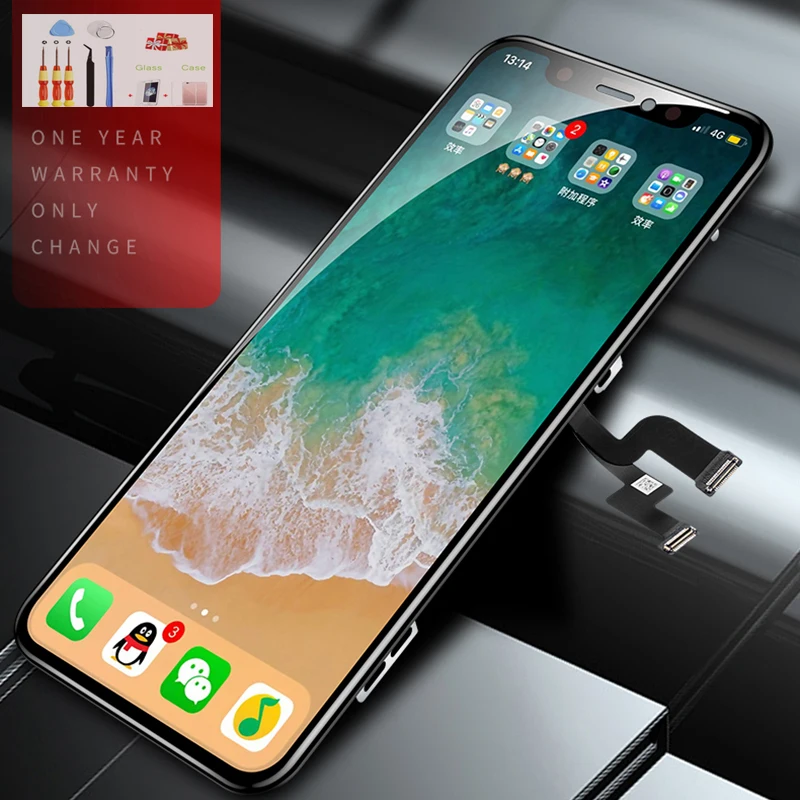 GX AMOLED ЖК-дисплей для iPhone X OLED OEM ЖК-дисплей 3D кодирующий преобразователь сенсорного экрана в сборе сменный Дисплей для iPhone lcd