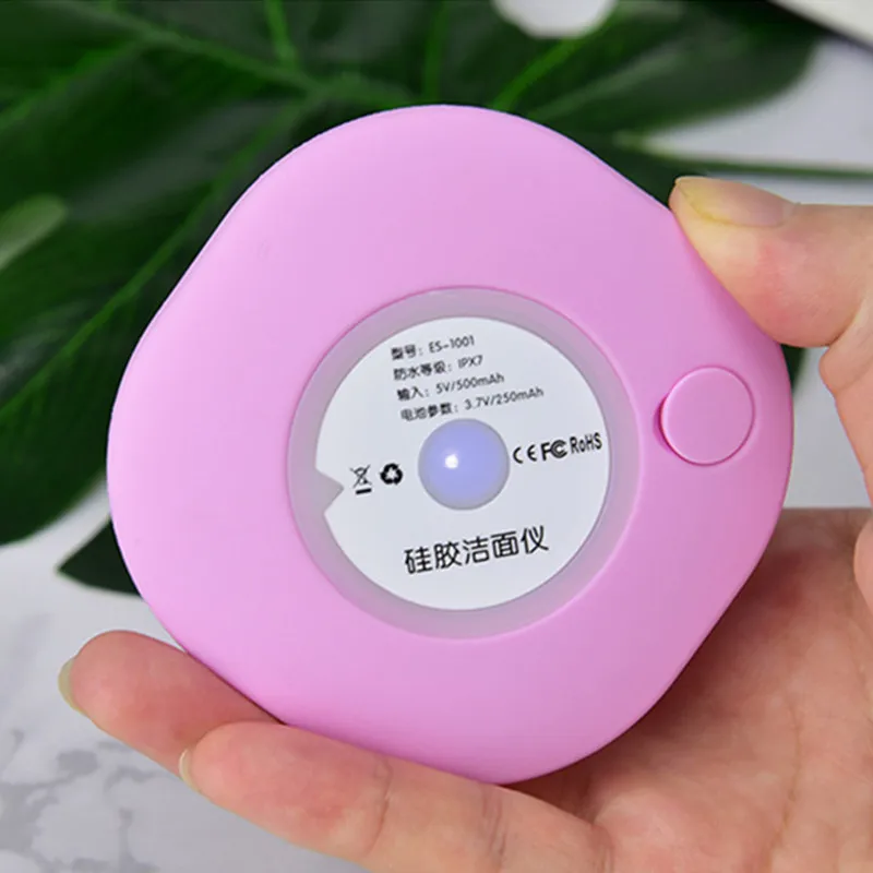 Vibration Rechargeable Electric Facial Cleansing Brush Skin Blackhead Pore Cleanser Waterproof Silicone Face Massager 40#710