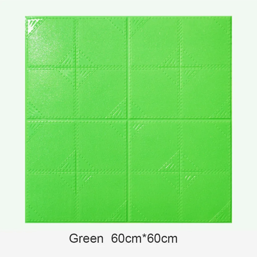 Green Self Adhesive 3D Wall Stickers Kindergarten Wall Skirt Anti-collision Wallpaper Living Room TV Soft Bag Waterproof Wall Decor - Цвет: Green