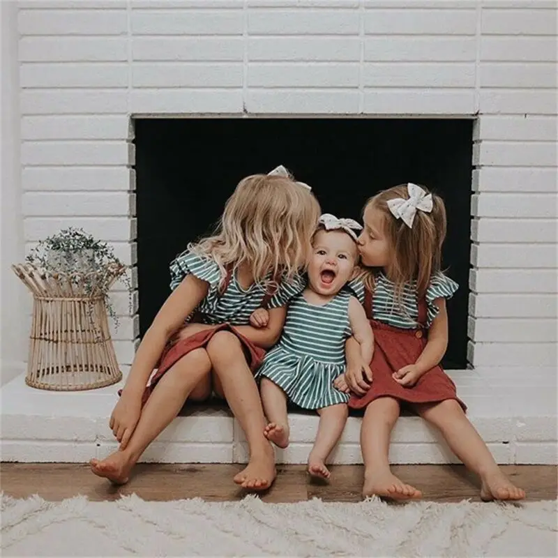 PUDCOCO/летние топы в полоску для новорожденных и маленьких девочек жилет +